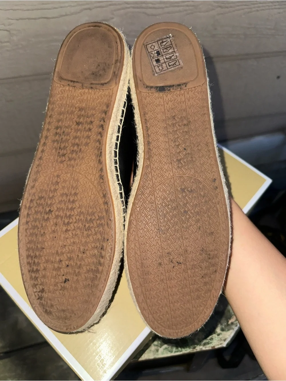 Michael Kors Black Leather Espadrille Loafers